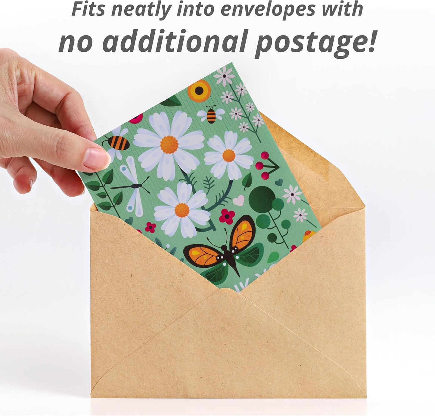 Pollinator Flower Mix - 25 Seed Packets - Perfect Eco-Friendly Thank You Gift - Non GMO Seeds, Green